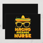 Gemiddelde Nacho Verpleegster Cinco De Mayo Bijpas Kaart (Voorkant / Achterkant)