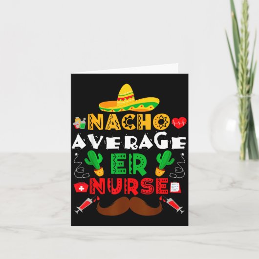 Gemiddelde Nacho-verpleegster Grappig Mexicaans Fe Kaart (Voorkant)