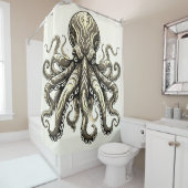 gemiddelde octopus douchegordijn (In situ)