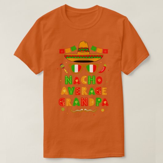 Gemiddelde Opa Mexicaans Cinco De Mayo T-shirt (Design voorkant)