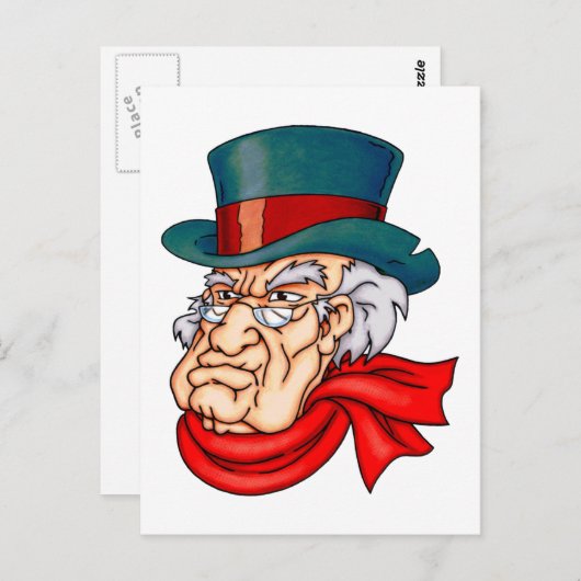 Gemiddelde oude scrolloge briefkaart (Voorkant / Achterkant)