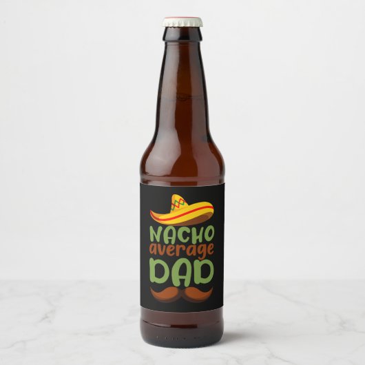 Gemiddelde Papa Cinco de Mayo Mexicaanse Papa Bier Etiket (Voorkant)