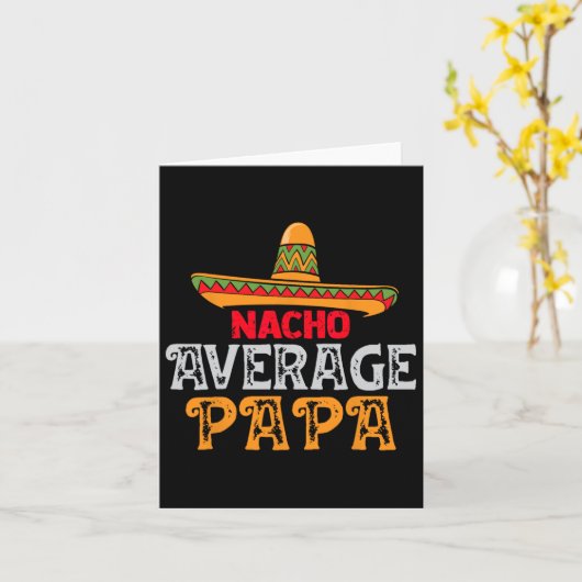 Gemiddelde Papa Vaders Dag Mexicaanse Familie Matc Kaart (Gele Bloem)