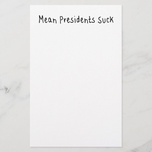 Gemiddelde Presidenten Suck Briefpapier (Voorkant)