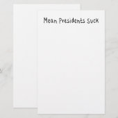 Gemiddelde Presidenten Suck Briefpapier (Voorkant / Achterkant)