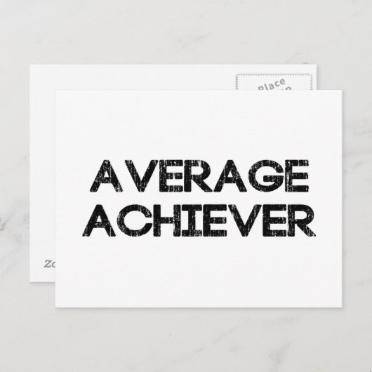 Gemiddelde prestatie briefkaart (Voorkant / Achterkant)