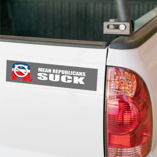Gemiddelde Republikeinen Suck Bumpersticker (Op Truck)