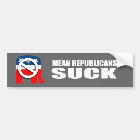 Gemiddelde Republikeinen Suck Bumpersticker (Voorkant)