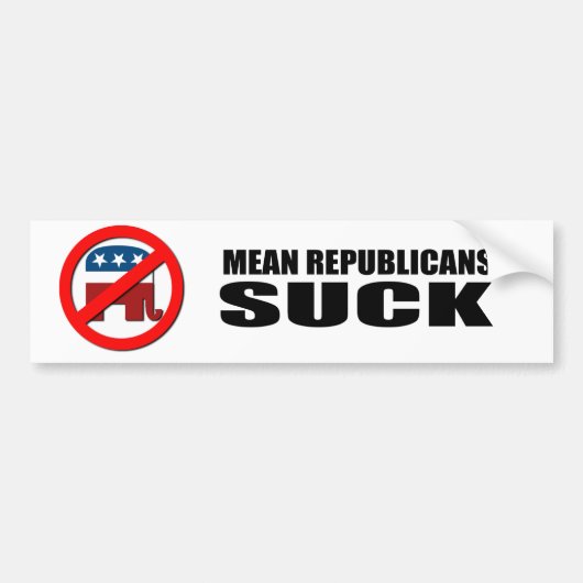 Gemiddelde Republikeinen Suck Bumpersticker (Voorkant)