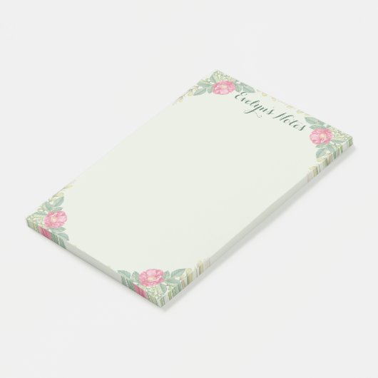 Gemiddelde roze bloesems 4x6 post-it® notes (Schuin)