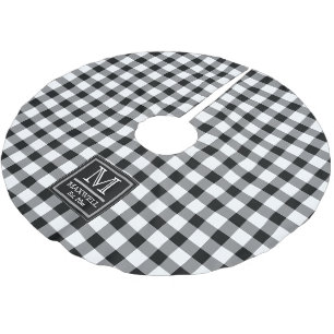 Gemiddelde Rustic Buffalo Controles Monogram Naam  Kerstboom Rok