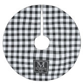 Gemiddelde Rustic Buffalo Controles Monogram Naam Kerstboom Rok (Voorkant)