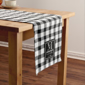 Gemiddelde Rustic Buffalo Controles Monogram Naam  Medium Tafelloper (Voorbeeld)