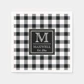 Gemiddelde Rustic Buffalo Controles Monogram Naam Servet (Voorkant)