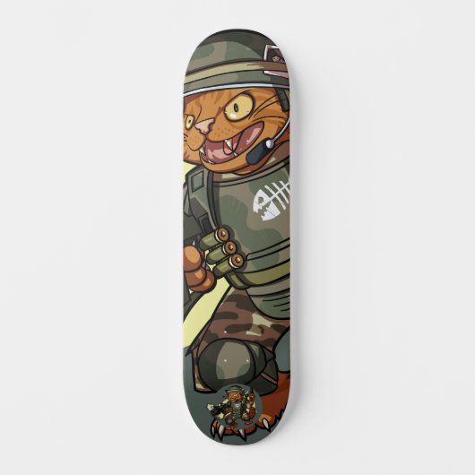 Gemiddelde Sci-fi Marine Firding Pistool Ginger Ca Persoonlijk Skateboard (Voorkant)