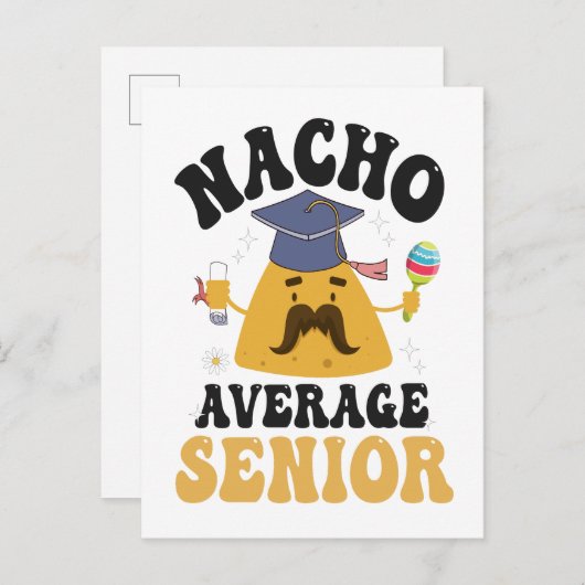 Gemiddelde Senior Afstuderen Cinco De Mayo GIft Uitnodiging Briefkaart (Voorkant / Achterkant)