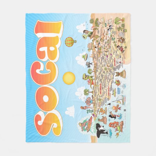 Gemiddelde SoCal Fleece Deken (Voorkant)