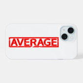 Gemiddelde stempel iPhone 15 case (Achterkant horizontaal)