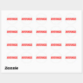 Gemiddelde stempel ronde sticker (Vel)