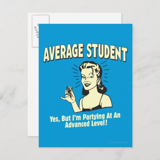 Gemiddelde student: Geavanceerde partners Briefkaart (Voorkant / Achterkant)