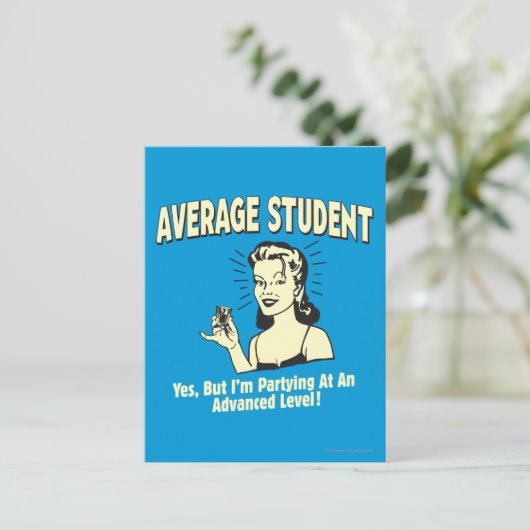 Gemiddelde student: Geavanceerde partners Briefkaart (Staand voorkant)