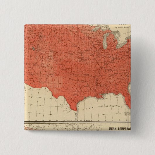 Gemiddelde temperatuur vierkante button 5,1 cm (Voorkant)