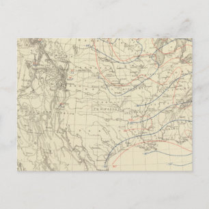 Gemiddelde temperatuur VS Briefkaart