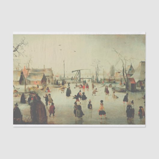 GEMIDDELDE TOESTEMMING IN EEN VILLAGE WEEFSELPAPIE TISSUEPAPIER (Voorkant)