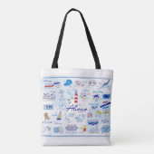 Gemiddelde totale bag - de stad met hoop tote bag (Achterkant)