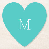 Gemiddelde Turquoise Kartonnen Onderzetters (Voorkant)