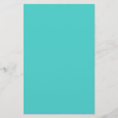 Gemiddelde turquoise Solid Color Briefpapier (Voorkant)
