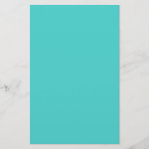 Gemiddelde turquoise Solid Color Briefpapier