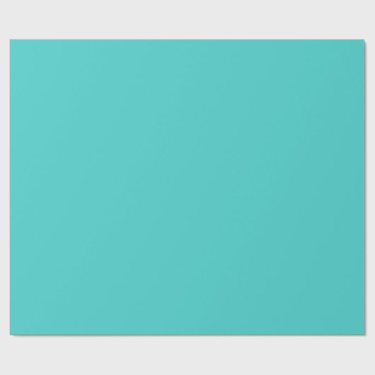 Gemiddelde turquoise Solid Color Cadeaupapier (Vlak)