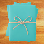 Gemiddelde turquoise Solid Color Inpakpapier Vel