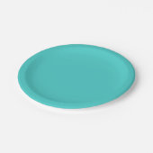 Gemiddelde turquoise Solid Color Papieren Bordje (Gekanteld)