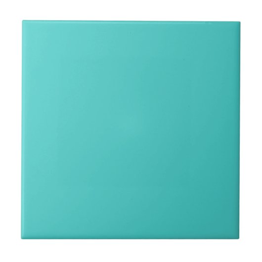 Gemiddelde turquoise Solid Color Tegeltje (Voorkant)
