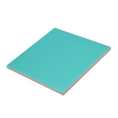 Gemiddelde turquoise Solid Color Tegeltje (Zijkant)