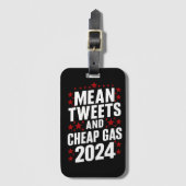 Gemiddelde tweets en goedkoop gas Donald Trump 202 Bagagelabel (Voorkant (verticaal))