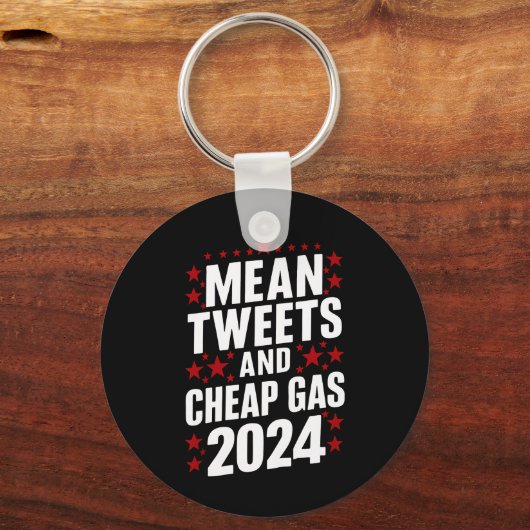Gemiddelde tweets en goedkoop gas Donald Trump 202 Sleutelhanger (Voorkant)