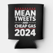 Gemiddelde tweets en goedkope gas 2024 verkiezinge blikjeskoeler (Voorkant)