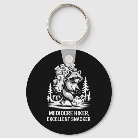 Gemiddelde wandelaar uitstekende snacker grappige  sleutelhanger (Voorkant)