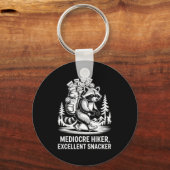 Gemiddelde wandelaar uitstekende snacker grappige  sleutelhanger (Voorkant)