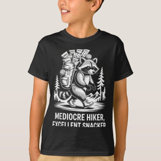 Gemiddelde wandelaar uitstekende snacker grappige  t-shirt (Voorkant)