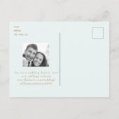 Gemineerde legance bruiloft slaat de datum op aankondigingskaart (Achterkant)