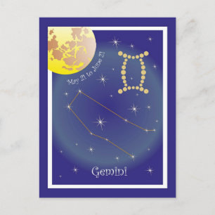 Gemini 21 mei t/m 21 juni Postkarte Briefkaart