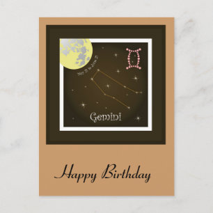 Gemini 21 mei t/m 21 juni Postkarte Briefkaart