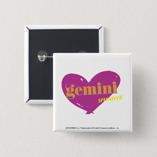 Gemini 2 vierkante button 5,1 cm (Voorkant /achterkant)