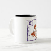 Gemini 3 tweekleurige koffiemok (Voorkant links)