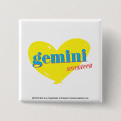 Gemini 3 vierkante button 5,1 cm (Voorkant)