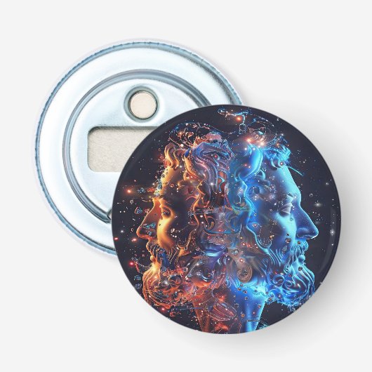 Gemini 3D man avatar Button Flesopener (Voorkant)